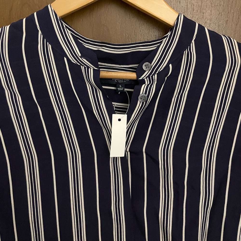 Madewell Mulberry Silk Tunic Blouse - Picture 5 of 6